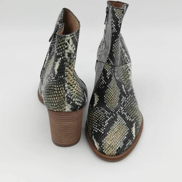 Madewell | The Rosie Snakeskin Leather Ankle Boots Women's Size 6.5 - Picture 3 of 7